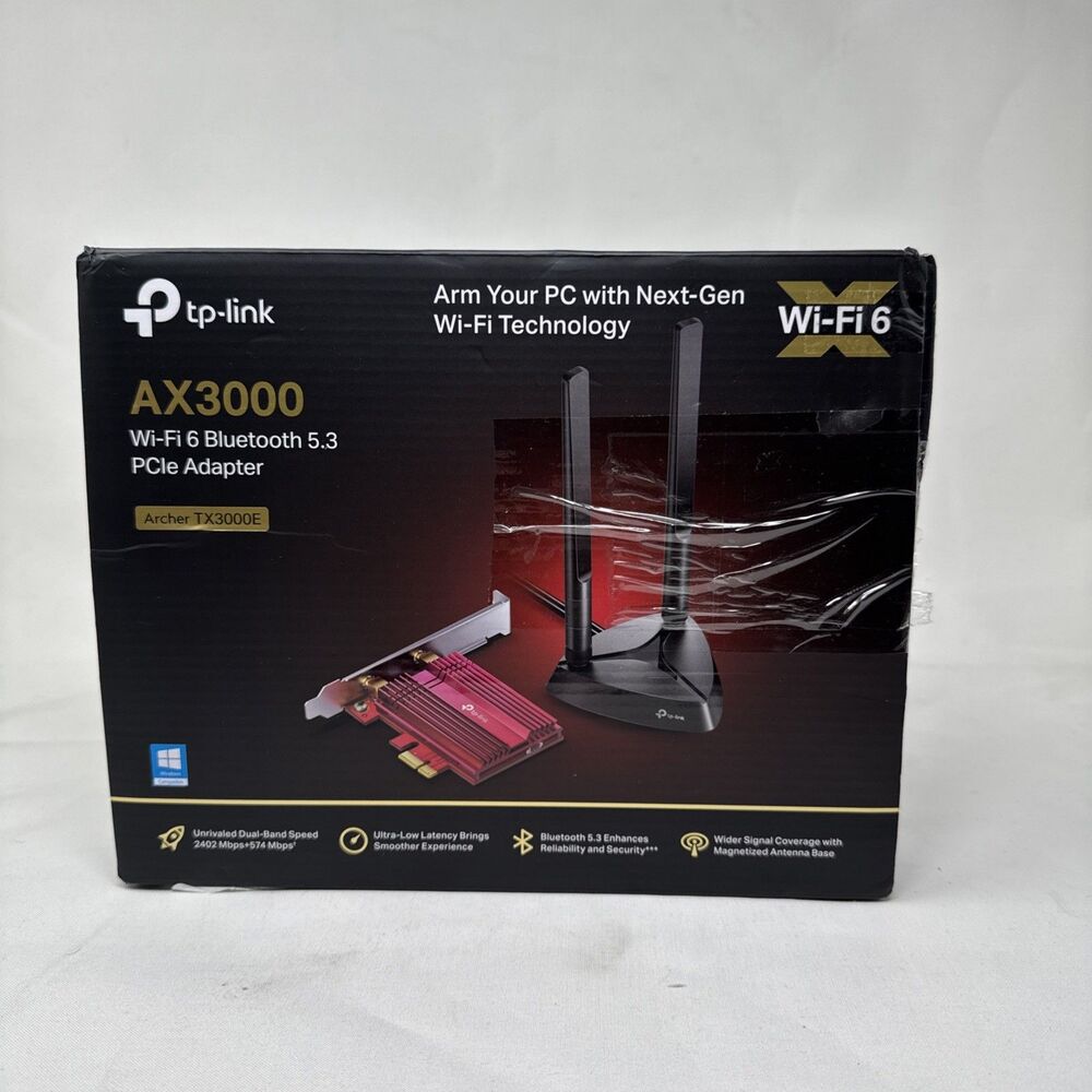 TP-Link WiFi 6 AX3000 PCIe WiFi Card+Bluetooth (Archer TX3000E) Up to 2400Mbps